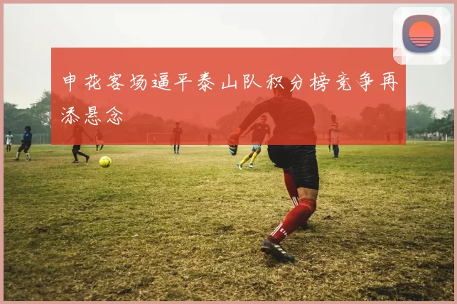 申花客场逼平泰山队积分榜竞争再添悬念